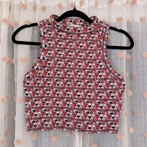 Zara pink knit crop top (Sm)